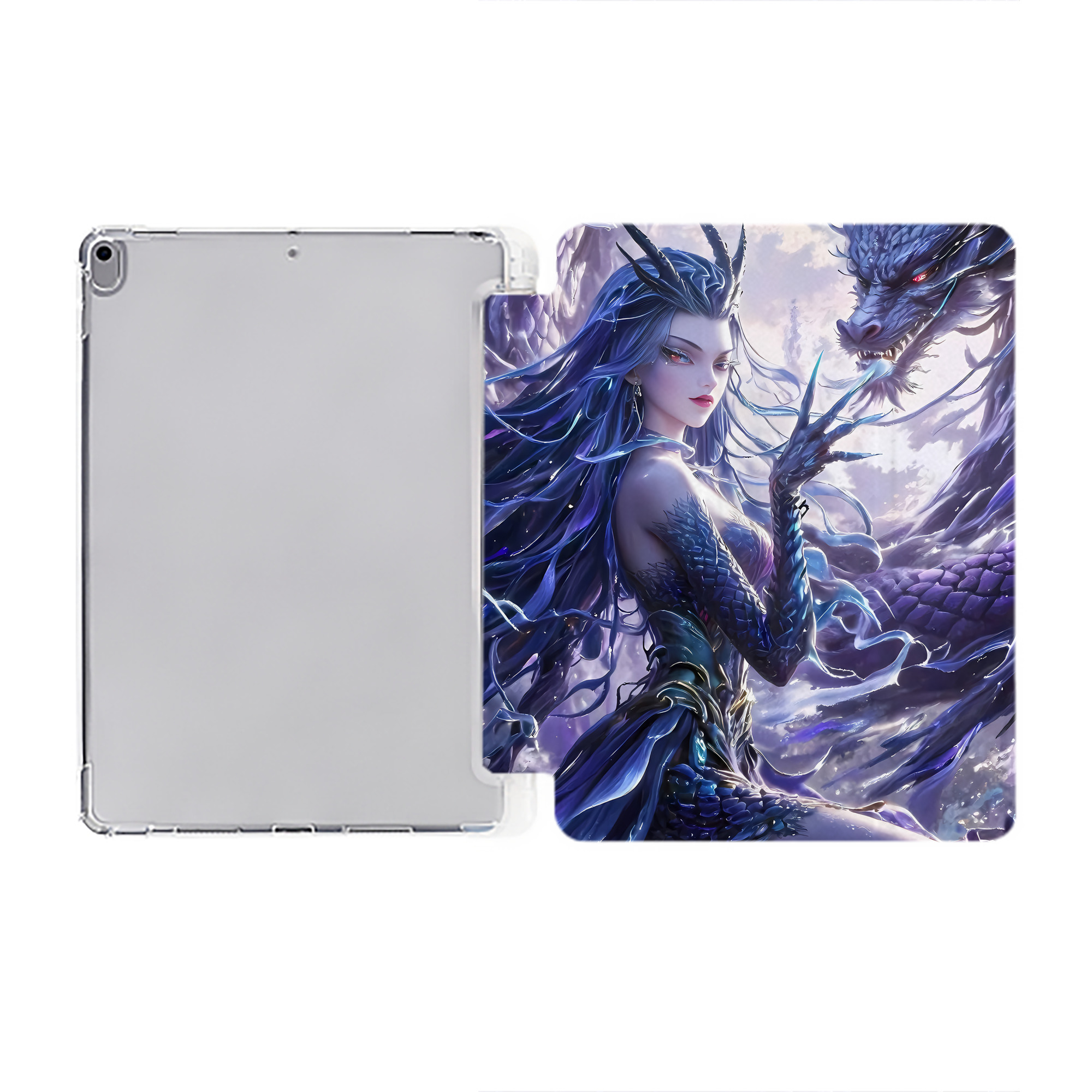 （画像用） Ne Zha 2 ナタ 魔童の大暴れ IPad ケース ペン収納付き 三つ折りスタンド PUレザー×シリコン 対応機種9.5/10.5/10.9インチ